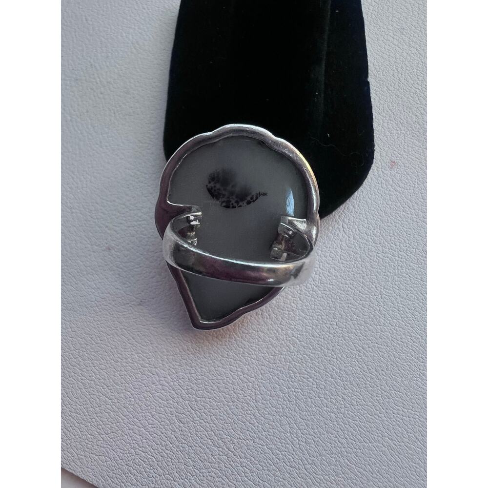 SAJEN WINDOW DRUSY FOREST SAJEN SILVER COLLECTION PLATINUM OVER SILVER RING - Picture 5 of 10